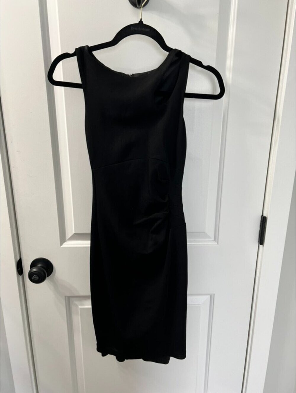 Cache Black Sheath Dress Size 4 Sleeveless Cutout Cocktail Dress